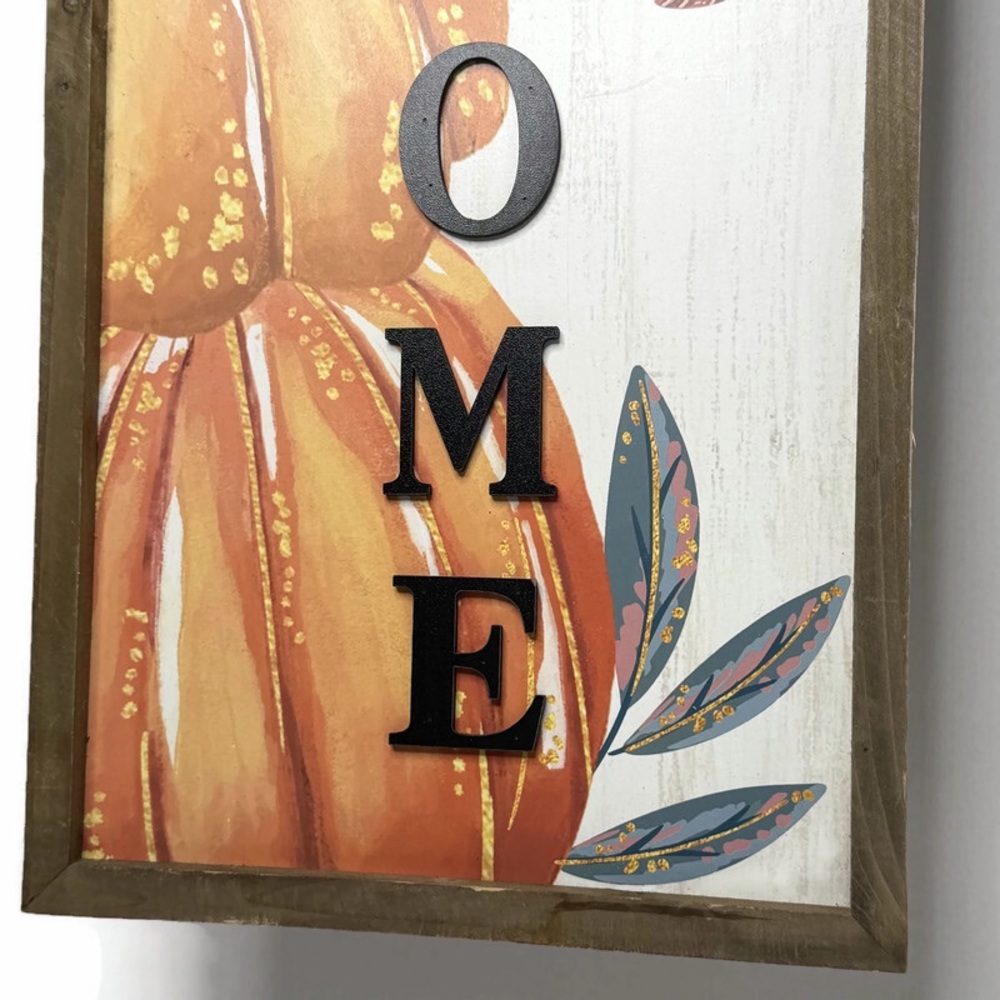Large Rustic Wood Frame Fall Welcome Decor - Picture 2 of 13